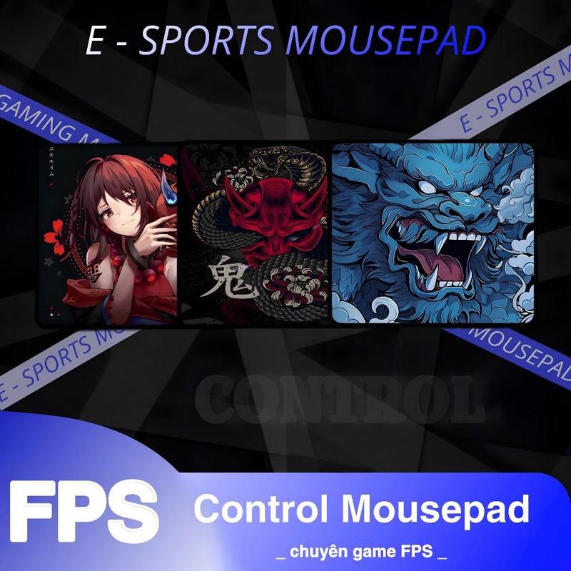 Lót chuột, pad chuột control chuyên game FPS 40x45cm dày 3mm bề mặt control chống trượt di chuột cực êm
