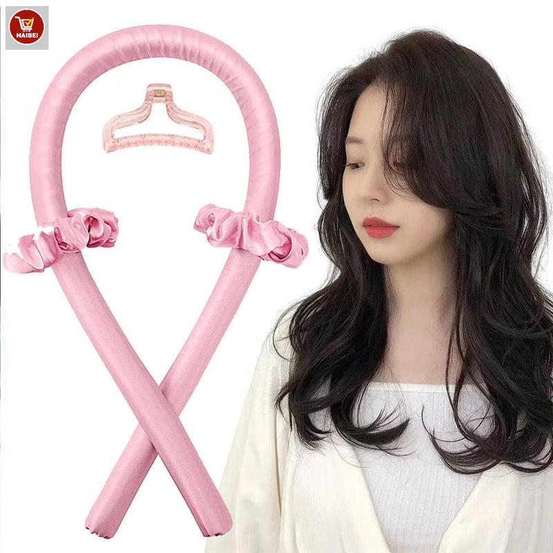  Máy uốn tóc không dùng nhiệt có dây buộc tóc và kẹp tóc uốn tóc tự nhiên mà không làm hỏng tóc 