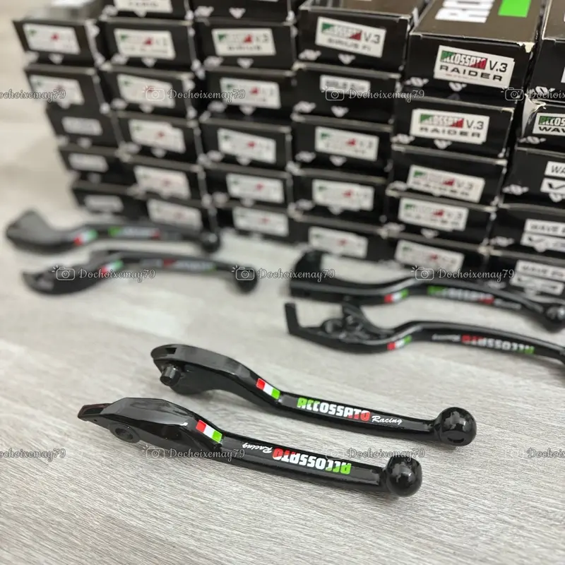Tay thắng đen mod Accossato V3 gắn Vario, Exciter, Winner, AB Vision, Sonic, SH, Mio Luvias, Wave Dream Sirius, SH Mode 3