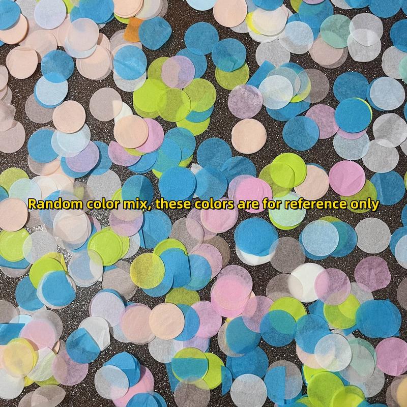 1000 Pieces of Vibrant Pastel Confetti - Transparent Round Paper Decorations,Birthdays, Parties, and Romantic Atmospheres - Perfect for Balloons, Travel, Hotels,Party Decorations|Playful design|Lightweight Decoration, Party Decoration Supplies Hand 3