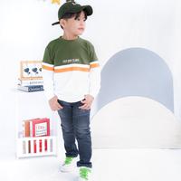 Gambar Lily And Clark Sweater Anak Laki-Laki Kece Warna Putih Combine Hijau ST16 Fashion dari Lily And Clark Kota Cimahi 5 Tokopedia