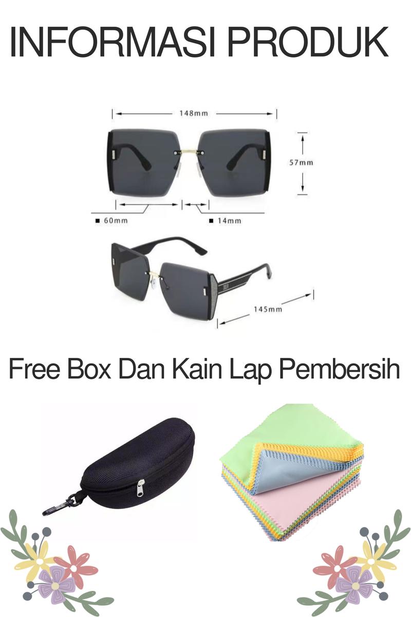 Product Introduction of [ BELI 1 GRATIS 1 ] Unyiel - Kacamata Fashion Wanita Kacamata Korea Wanita Free Box Doir eyewear hitam women  sunglasses  pria Lensa 4