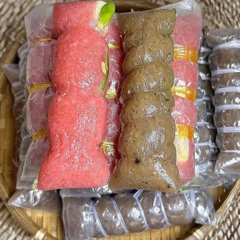 [LOẠI DA] Combo 10 đòn (5 chả bì da + 5 nem chua ớt hiểm xanh) - Đòn 75g - Đặc Sản Lai Vung - Nem Lai Vung Huỳnh Hậu - Sản phẩm OCOP 3 SAO