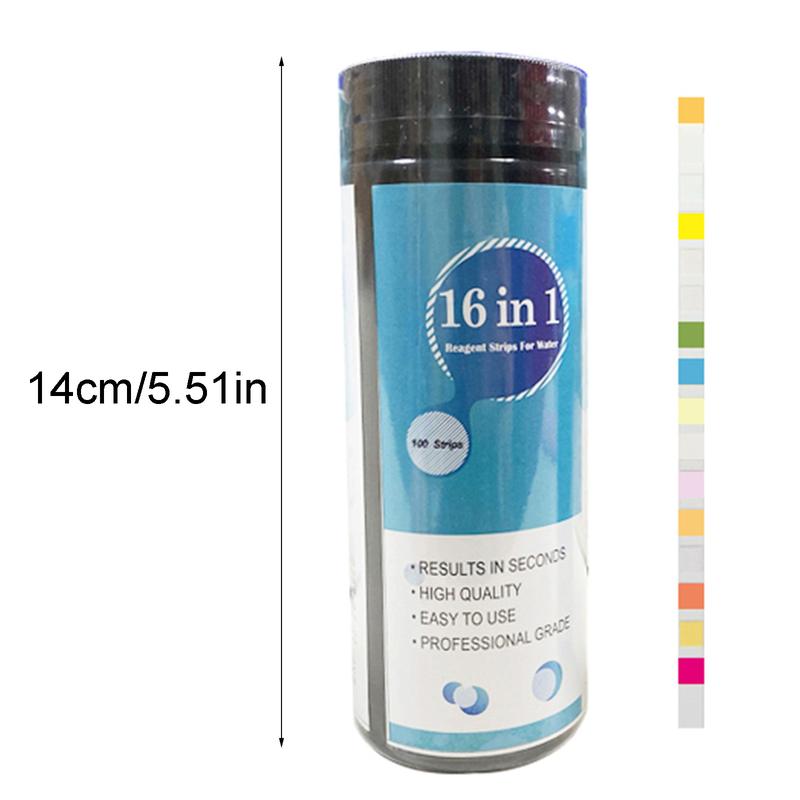 Product Introduction of ZHISI 100 Pcs Water Test Strips 16-in-1 Aquarium Water Quality Test Strips for Check 0