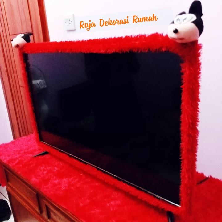 Bando tv led karakter ukuran 40-43 inch / Bando tv 43 inch Dekorasi Kain Rasfur Sofa 2