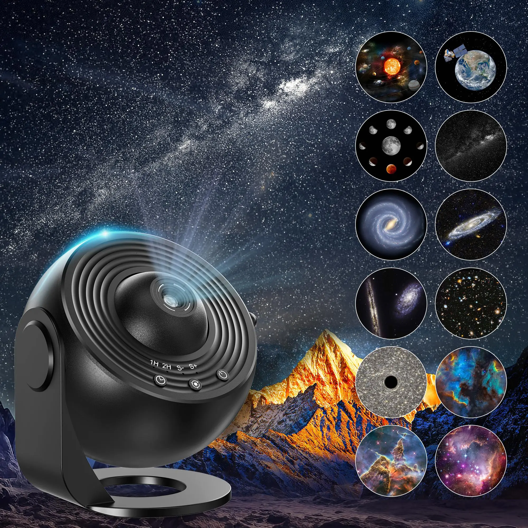 Creative Galaxy Projector, USB Powered Star Projector, Night Light with Timer Function, Novelty Lighting for Gaming Room, Ideal Gift for Boys Girls Adults