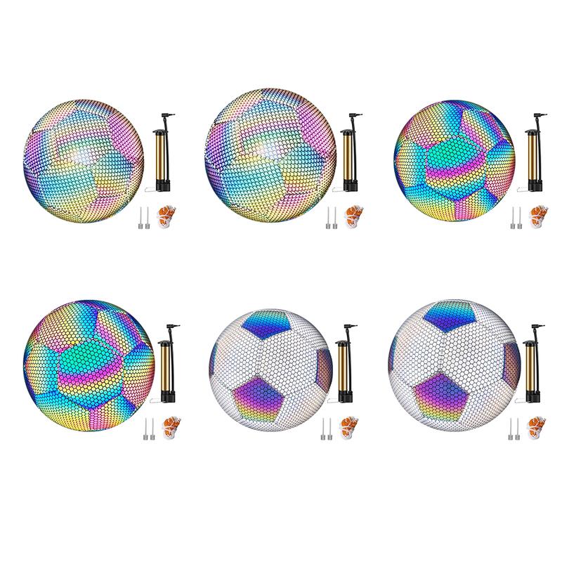 Pallone Da Calcio Fosforescente Taglia 5 – Glow In The Dark – Cucito A Mano In Gomma E Pelle – Per Allenamenti E Gioco Notturno - 5