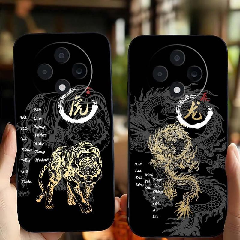 Ốp lưng Dành Cho Oppo Reno 12 F 5G cạnh viền vuông, bảo vệ camera in hình 12 Linh Vật