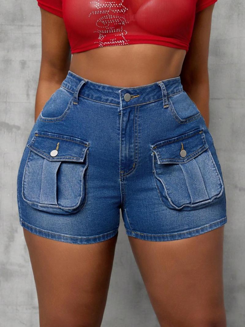 Product Introduction of Women's Denim Shorts, Casual Fashion Pocket Design Shorts for Daily Wear, Ladies Bottoms for Summer 2