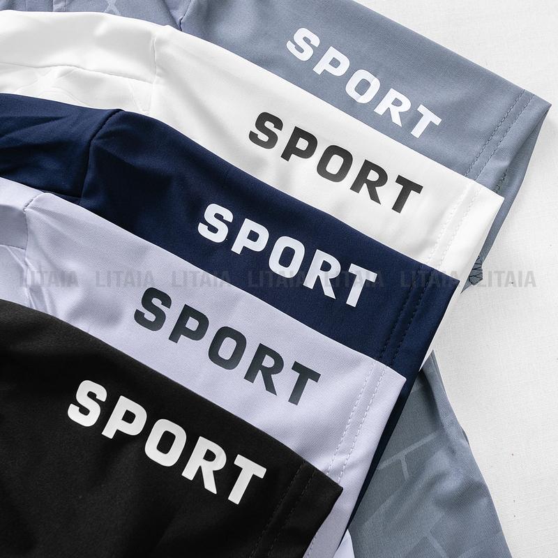 Combo 2 Bộ Quần Áo Thể Thao Chất Vải Áo Thun Lạnh Quần Gió Co Giãn Thấm Hút Mồ Hôi 5 Màu Sport 3