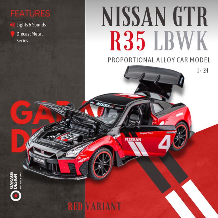 Promo Diecast Miniatur Mobil Nissan GTR Skyline R35 LIBERTY WALK LBWK ...