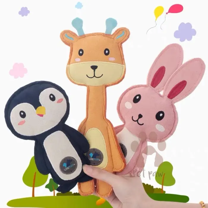 Mainan Gigit Bunyi Squeaky Toy Anjing Kucing Boneka Katun Zoo Animals