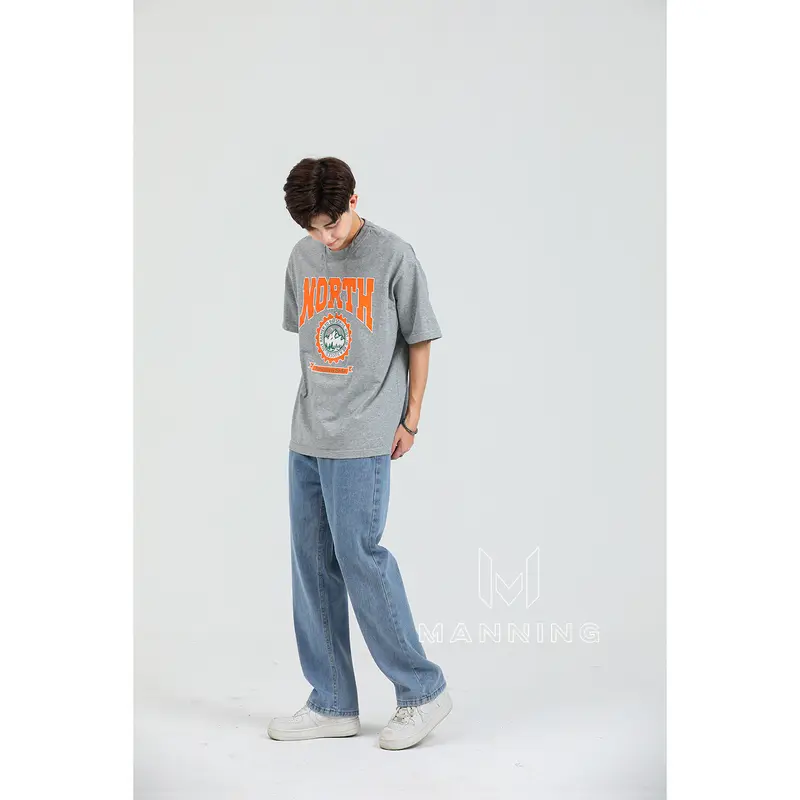 MANNING MJ04 Jeans Pria Celana Jeans Dasar  Kaki Lurus Celana Kasual Serbaguna pria celana pria jeans celana jeans pria longgar jeans baggy celana panjang jeans panjang pria 3