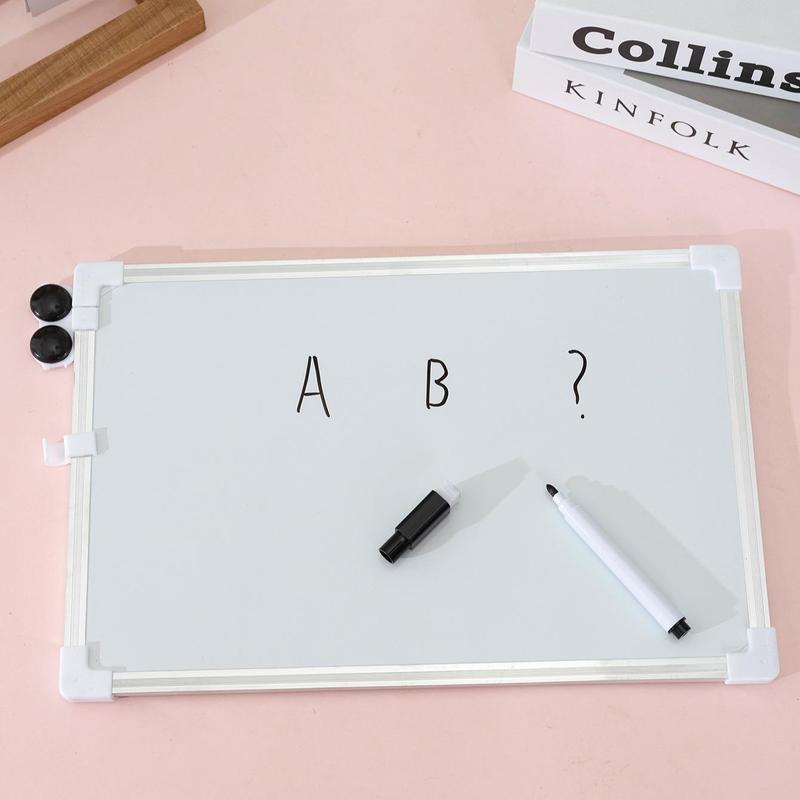 Aluminum Whiteboard With 1 Whiteboard Pen & 2 Magnetic Beads, 1 Set Simple Multifunctional Board For Home And Office 3