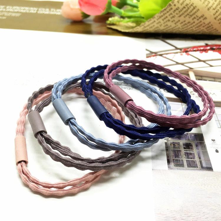 Product Introduction of High Elastic Double Strand Hair Rope Hair Elastic Band Hair Ring Base Base Head Rope Yiwu Small Jewelry Accessories 1