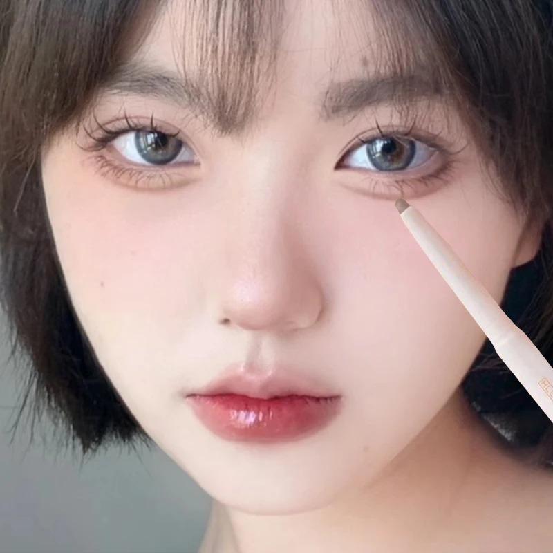 Product Introduction of Long-lasting Pink Lying Silkworm Pen Pearlescent Matte Glitter Brighten Eye Contouring Shiny Smooth Lip Pencil Eyeliner Cosmetics 9