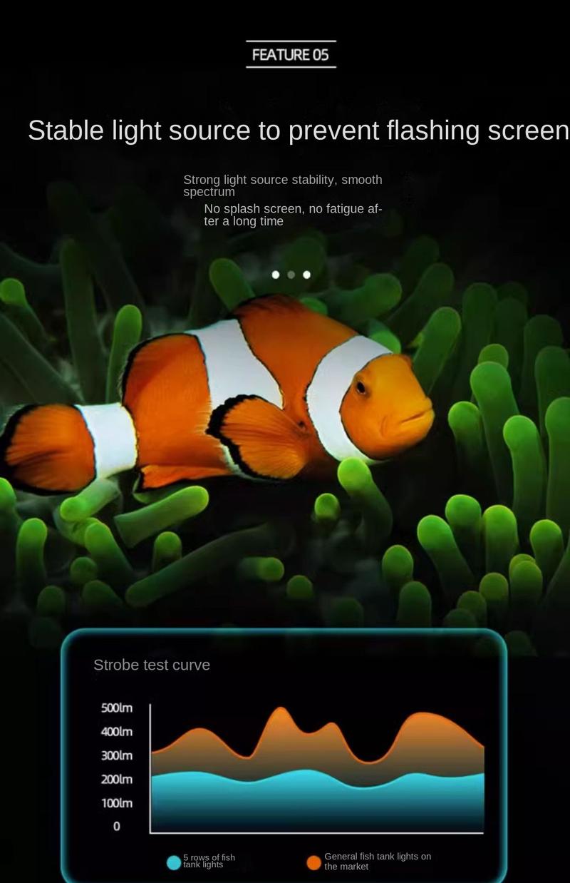 Product Introduction of Fish Tank Light Led Light Illumination Aquarium Diving Light Lantern Aquatic Waterproof JINLONGYU Lamp Tube Three-Color Amplification 11