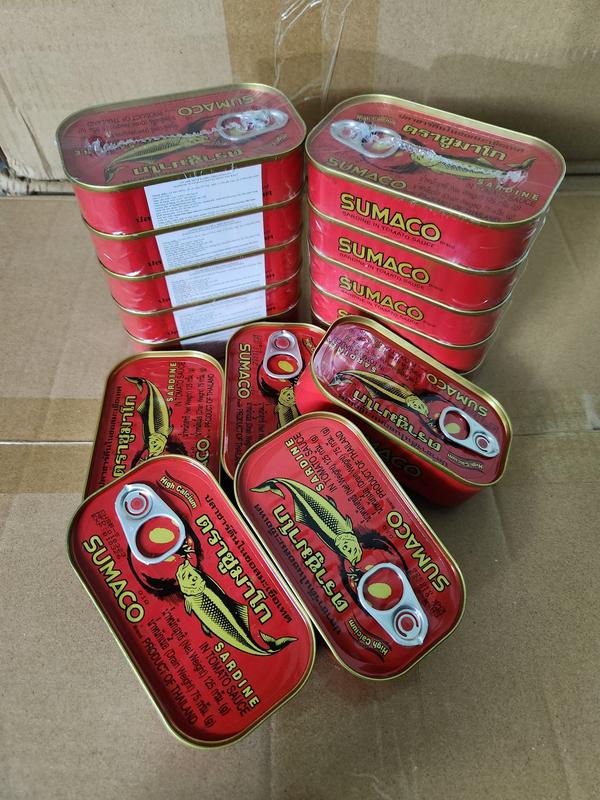 [Nhập khẩu có tem cty] Cá Mòi Sốt Cà Chua đóng hộp Sumaco sardines 125grphiên bản Giàu CANXI bổ dưỡng, thơm ngon đậm đà #  Food Cay