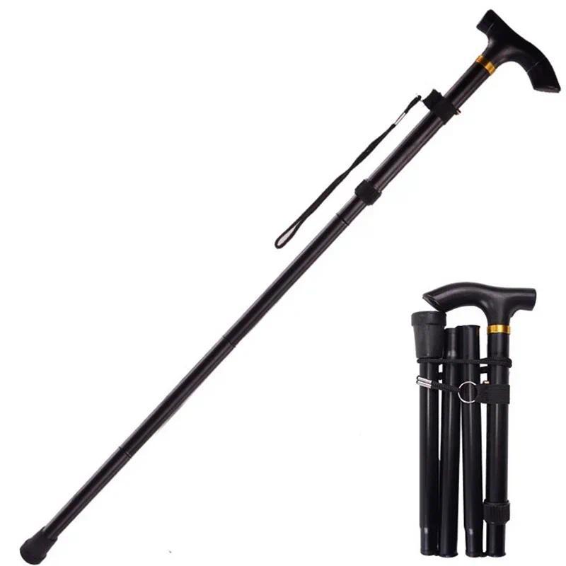 Product Introduction of Multifunction Walking Stick Poles Telescopic Fold Crutches Hiking Stick Crutch Elderly Metal Stick Walking Cane Outdoor 9