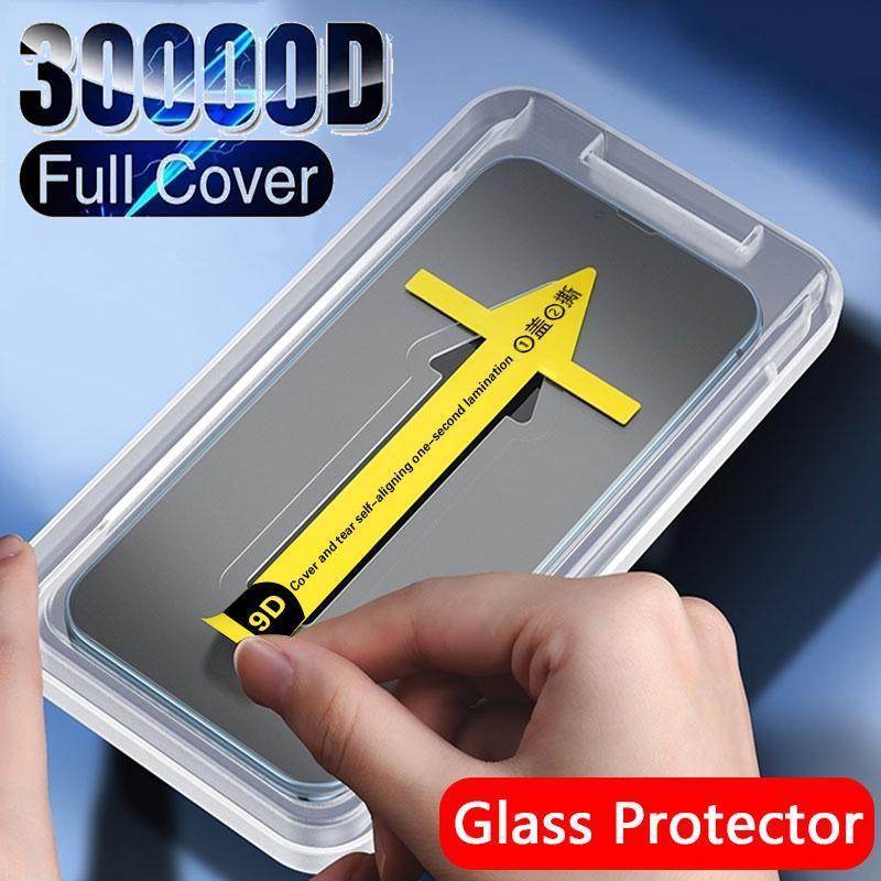 Product Introduction of For iPhone Automatic Alignment Auto-Dust Removal Kit Full Cover Tempered Glass For iPhone 11 12 13 14 15 16 PRO MAX XR XS MAX Accessories Protector Screen Protector Protection Smartphone 5