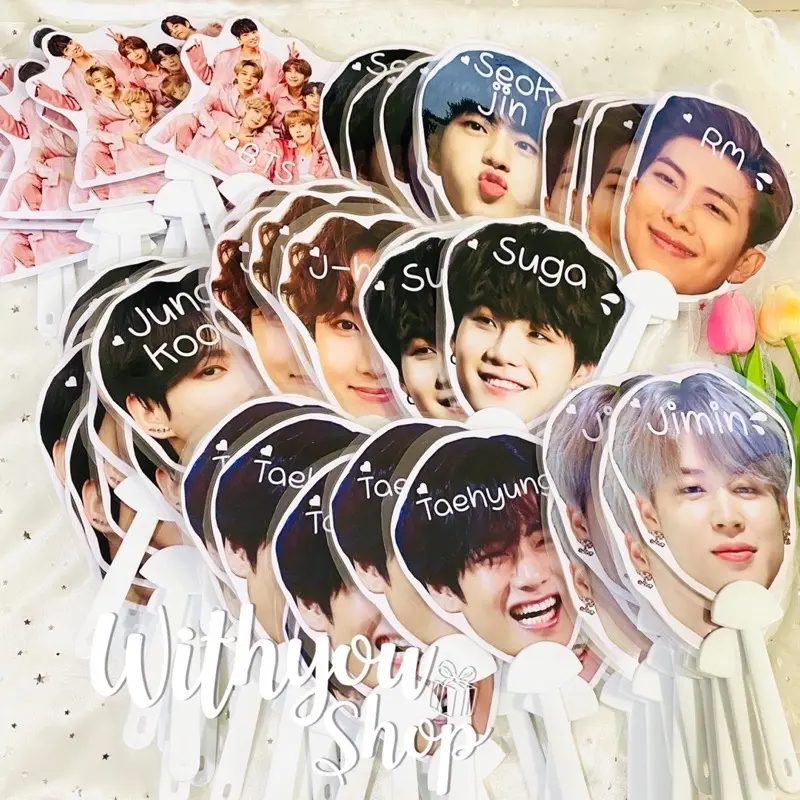 พัดหัวโตBTS เจโฮป จีมิน จองกุก แร็ปม่อน จิน ซูก้า วี สินค้าพร้อมส่ง