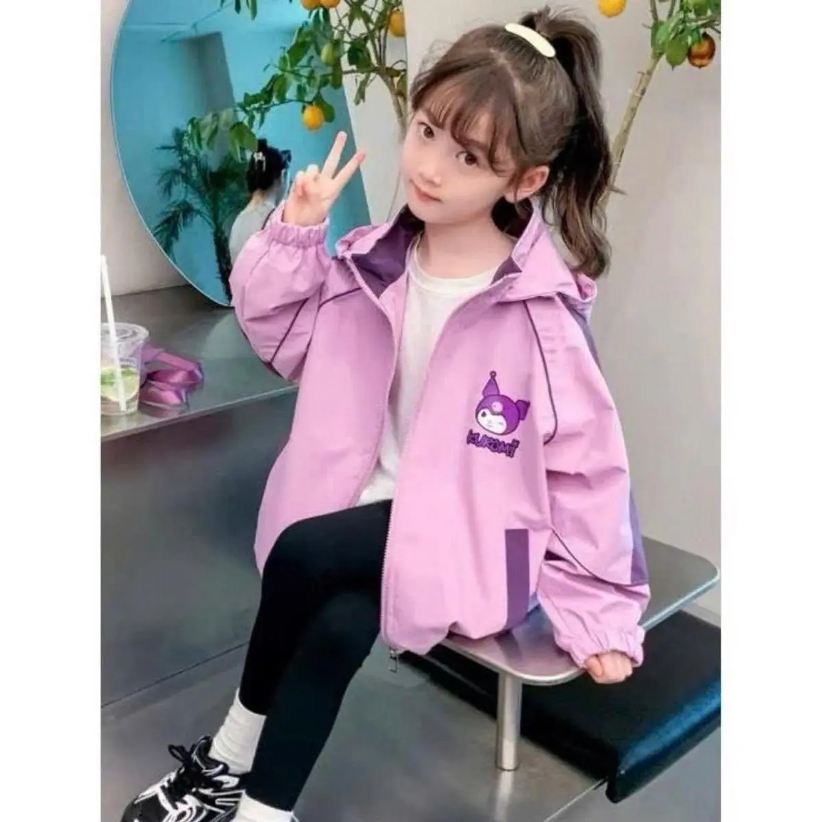 [ 18-42kg ] Áo Kuromi lót lưới, siêu cute baby đáng yêu cho bé gái.