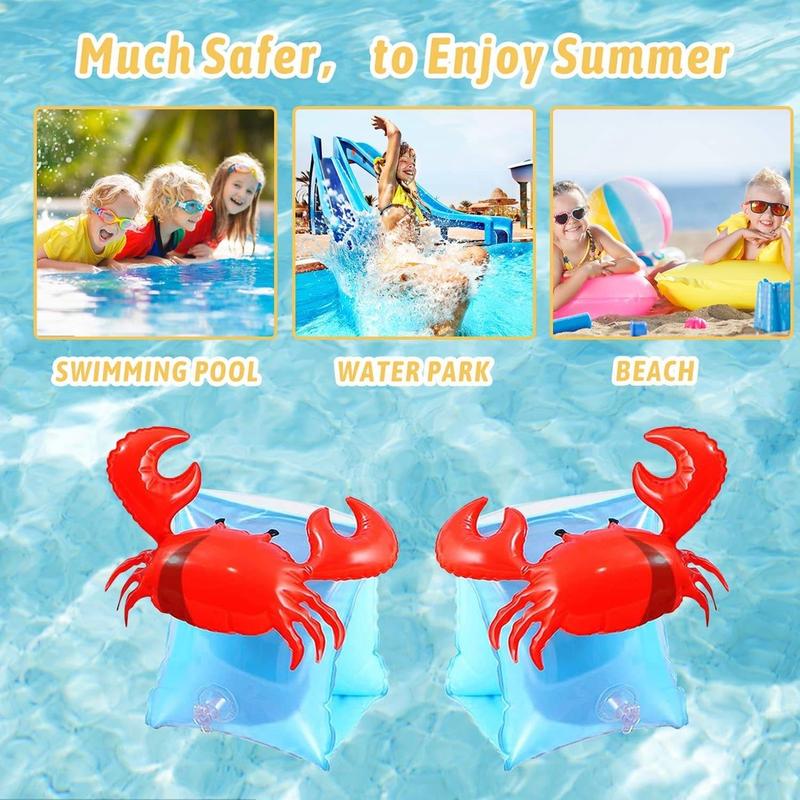 Product Introduction of METECH 1 Pair Swim Arm Floaters for Kids PVC Inflatable Swim Arm Bands Sleeves for Swimming 13