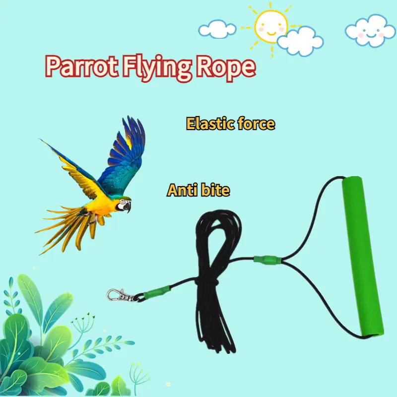 Parrot Flying Rope/Hamster Squirrel Totoro Towing Rope/Bird Walking Rope/Flight Strap/Elastic Towing Rope/Bird Supplies