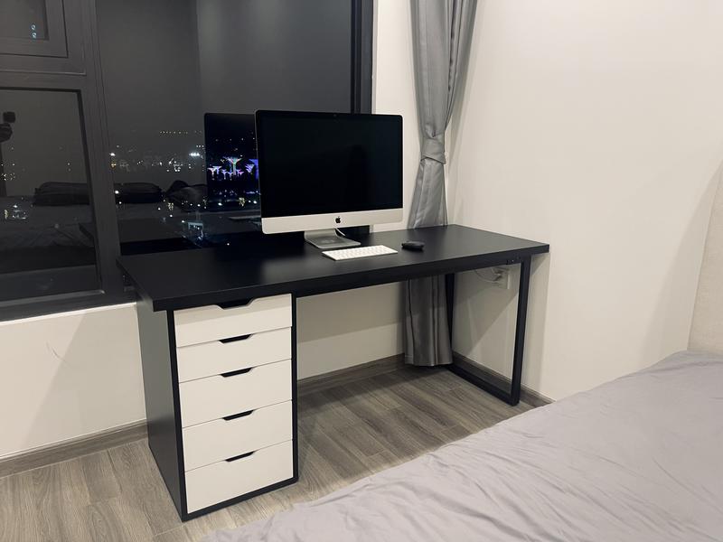 Bàn Ikea gaming có học tủ ngăn kéo, tiết kiệm không gian và đa dụng