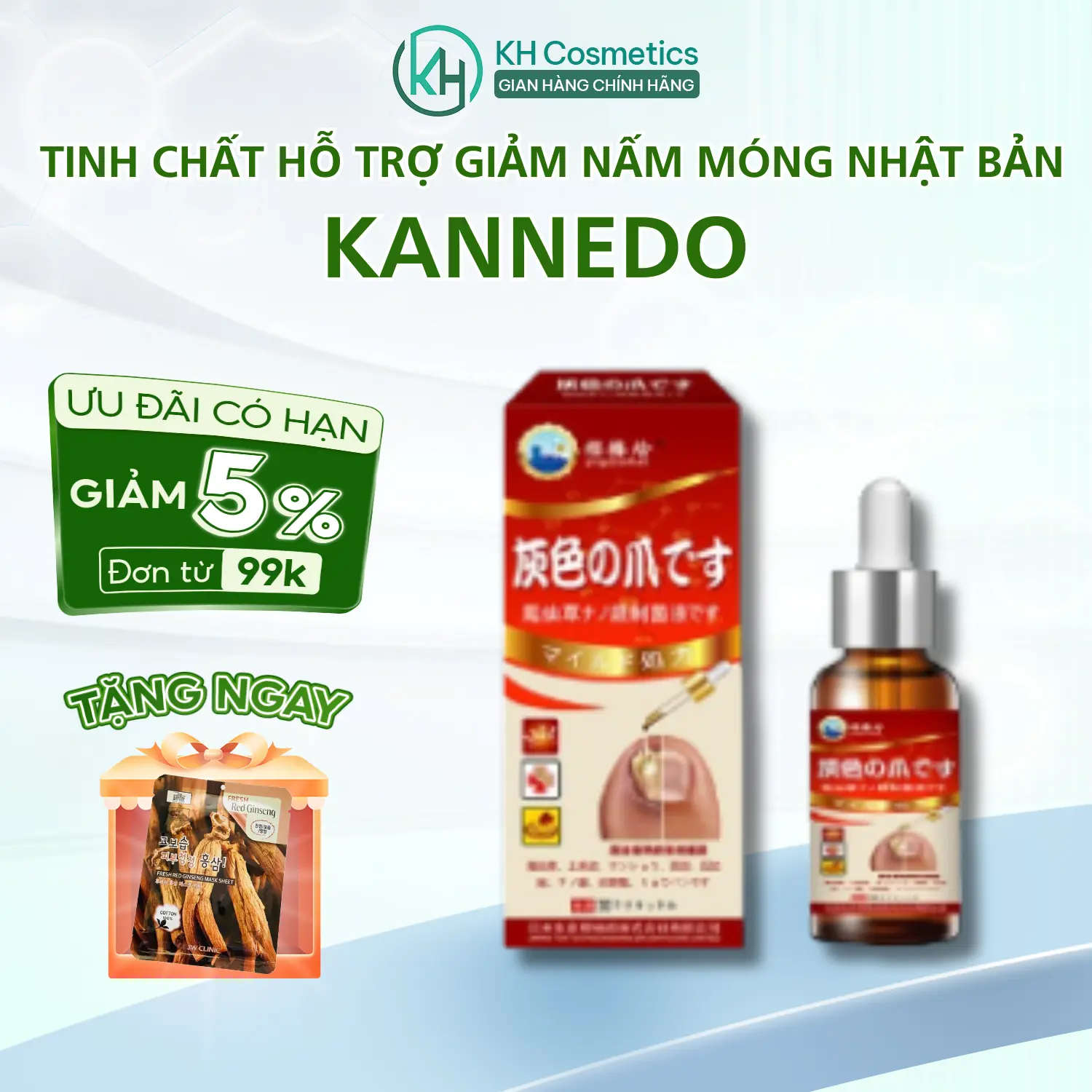 Tinh chất hỗ trợ giảm nấm móng Kannedo Nhật Bản - Kannedo tinh chất dưỡng móng dày và khỏe Tinh Dầu thuoc  tri Trà