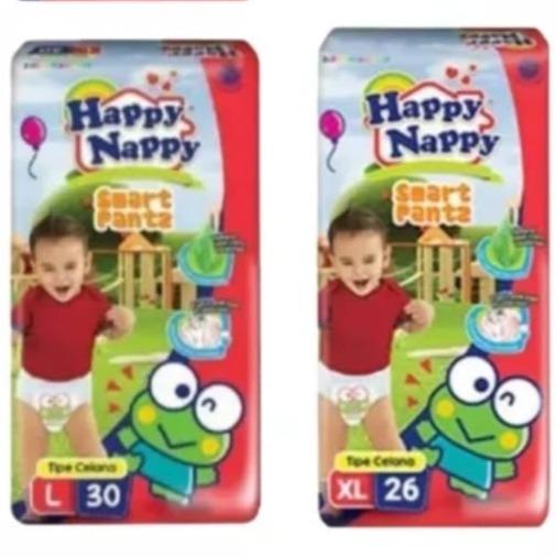 HAPPY NAPPY SMART PANTS S40/M34/L30/XL26 POPOK BAYI TERMURAH TERLENGKAP 1