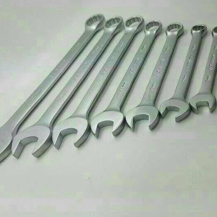 Kunci Ring Pas Set 8 Pcs Kagon Kaikai 6MM - 22MM High Quality/kunci lengkap full set/kunci 1set lengkap/kunci l 1set komplit/konci2 bengkel motor set/kunci pass 1 set lengkap kunci  pas