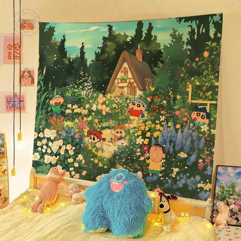 Product Introduction of Kain Gantung Kartun Shin-chan, Gaya Baru Kecil, Krayon Comel, Kain Latar Belakang, Sesuai untuk Bilik Asrama, Bilik Tidur, dan Hiasan Dinding Ruang Tamu, Permaidani Hiasan, Tema Krayon 8