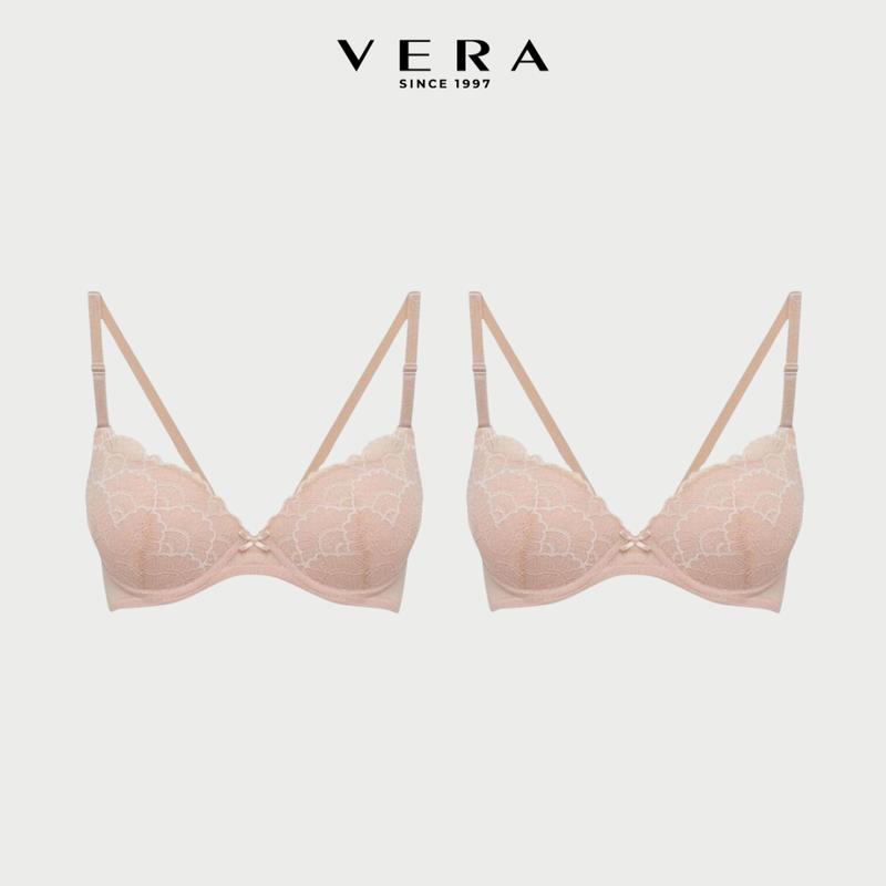 Combo 2 Áo lót Misaki mút mỏng cúp ren phối dây lưng lưới - 9107