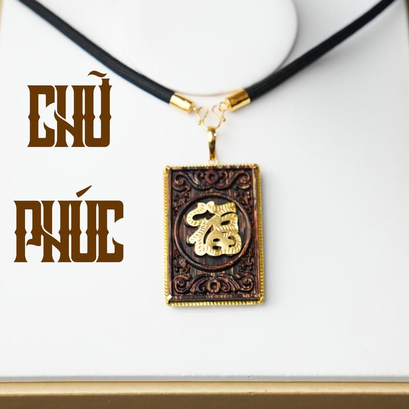 [BV] ComBo Mặt Trầm Hương  và Dây Dù 2 Đốt - Trầm Hương Yên Lộc - Tặng kèm Hộp VIP