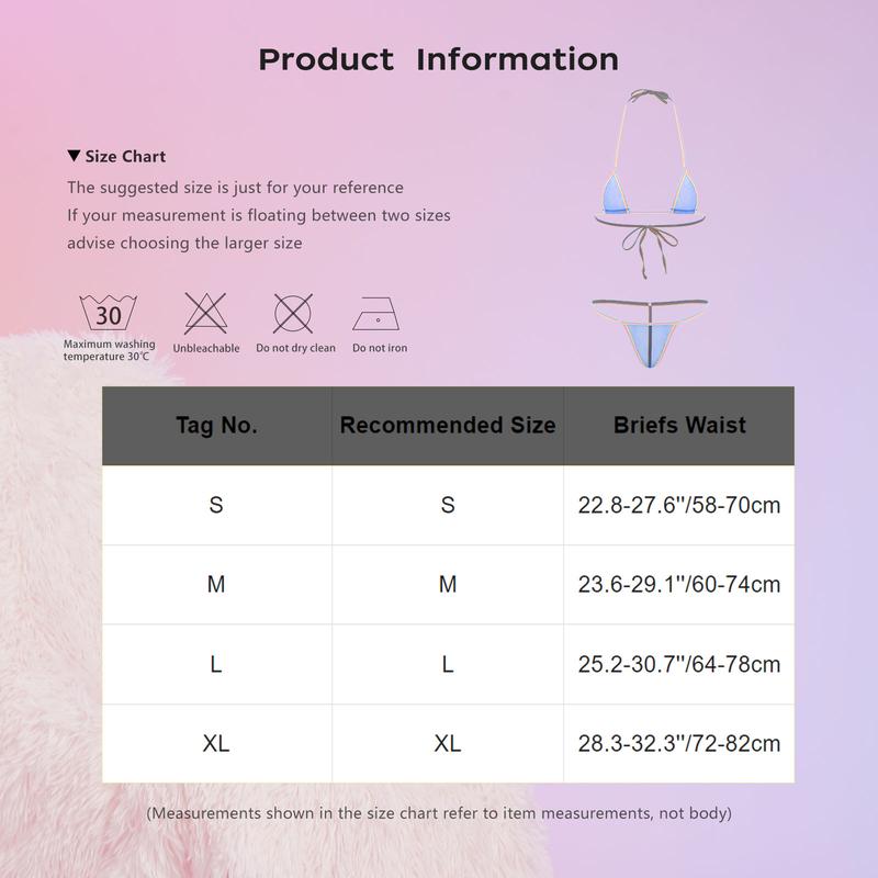 Bộ Bikini Siêu Nhỏ Dây Lưới Xuyên Thấu, YiZYiF, Dành Cho Nữ, Áo Tắm Brazil, Áo Ngực Mini Kèm Quần Lọt Khe 8