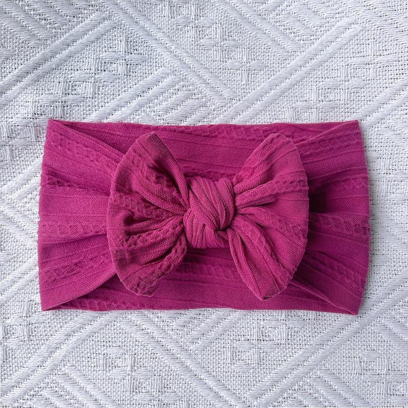 Product Introduction of Solid Color Soft Nylon Elastic Baby Headband Bows Knotted Newborn Baby Girl Headbands Hair Accessories Girls Haarband 28