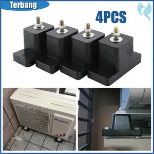 4Pcs Karet Peredam Getaran Kaki Bracket Outdoor AC Anti Getar Tinggi 60 mm Karet mounting peredam mesin kaki mesin AC outdoor / Karet Braket Dudukan kompresor AC Outdoor