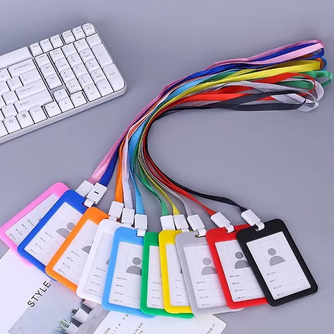 กรอบใส่บัตรแนวตั้ง/แนวนอน 10 ขุด พร้อมสาย มีให้เลือก10สี ที่ใส่บัตร ป้ายชื่อ ซองใส่บัตร บัตรพนักงาน บัตรนักเรียน ซองบัตร กรอบบัตร ป้ายห้อยบัตร