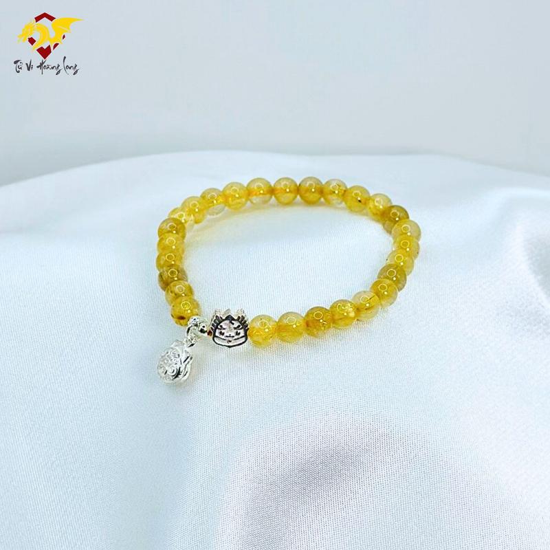 Vòng Tay TA Tóc Vàng 6 Li - Hợp mệnh Thổ, Kim 3