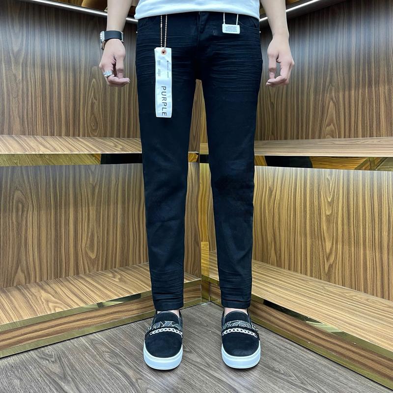 quần Jeans nam đen pơ pồ đen trơn bốn cúc tang lụa