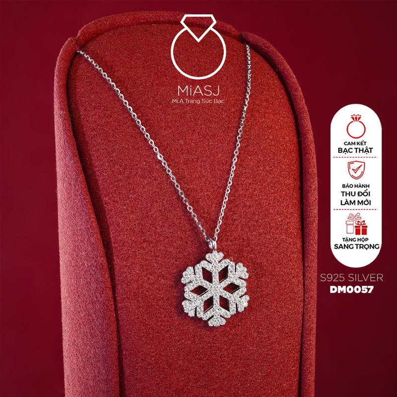 Dây chuyền nữ liền mặt Bạc Ý S925 đính đá CZ sáng đẹp cao cấp Mi.A Trang Sức Bạc- DM0046,DM0050,DM0051,DM0052,DM0053,DM0057,DM0058,DM0060
