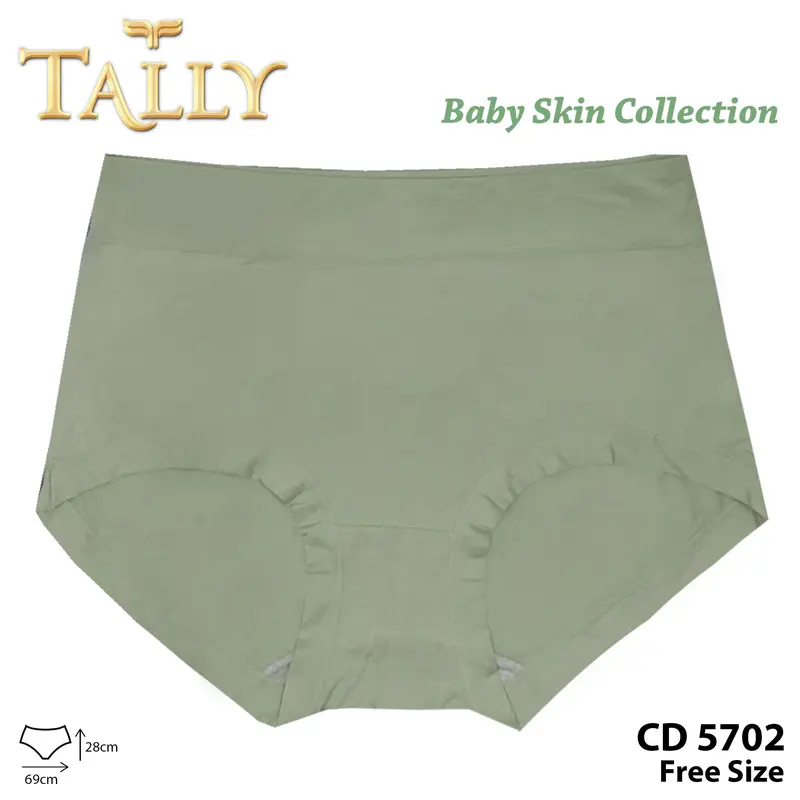 TALLY 2 Pcs CD 5702 Celana Dalam Wanita / Cewek Bahan Katun Baby Skin Fit to L - XL Collection 3