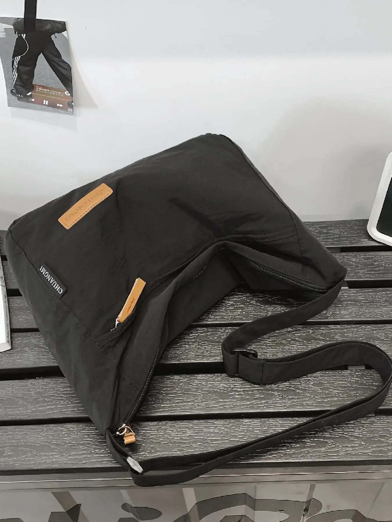 Men's Casual Solid Color Tote Bag, Large Capacity Shoulder Bag for Work & Daily Used, Trendy Versatile High-quality Daily Commuting Bag