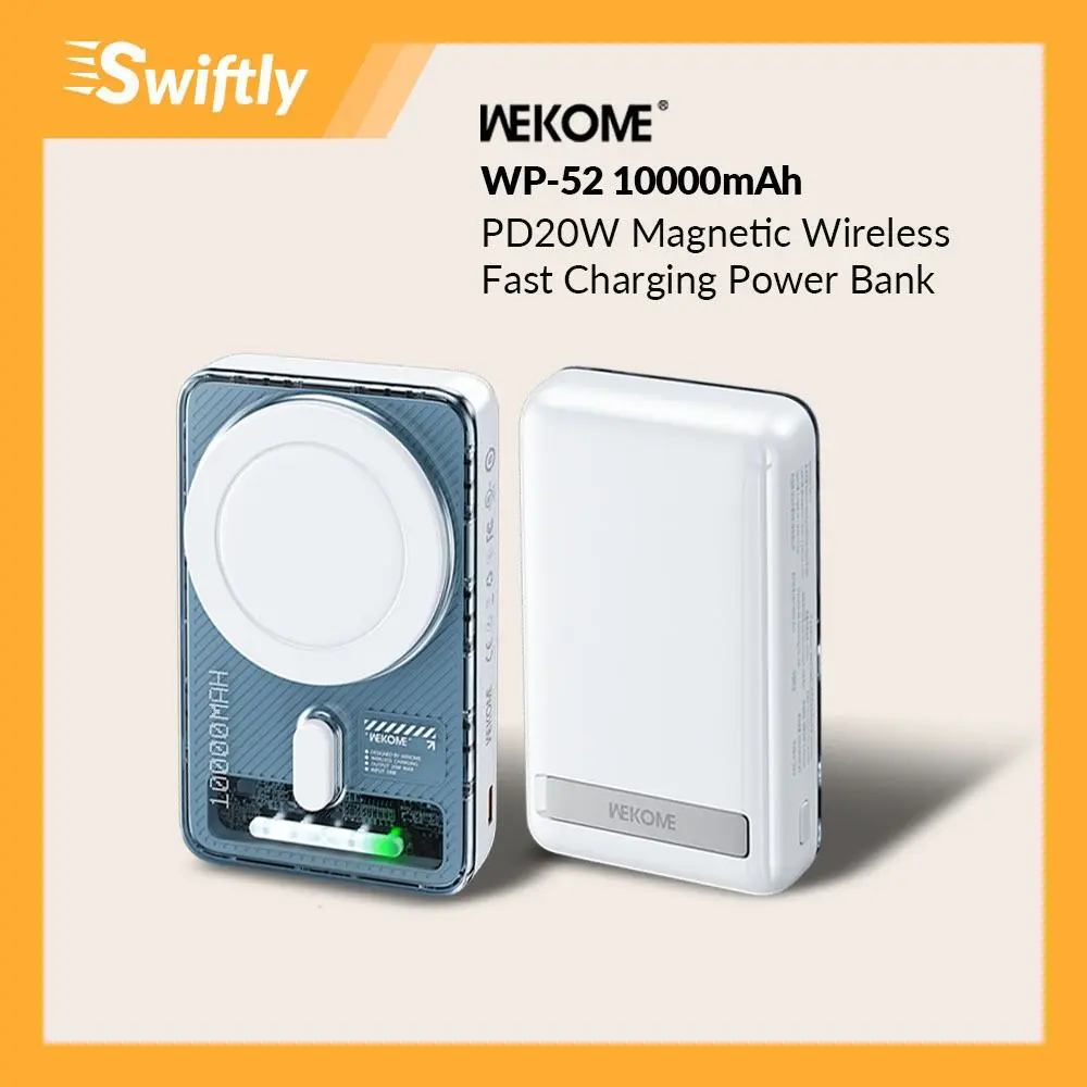 WEKOME WP-52 WEKOME Magnetic Wireless Fast Charging 10000mAh Power Bank 20W (White)