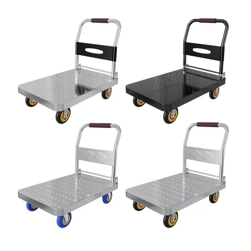 Heavy Duty Steel Flat Moving Cart Hand Truck 70x45x80cm for Shipping ...