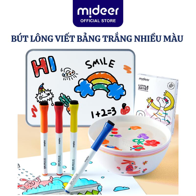  Bút lông viết bảng trắng nhiều màu Mideer Little Artyst Whiteboard Marker Bút dạ nước an toàn cho bé 