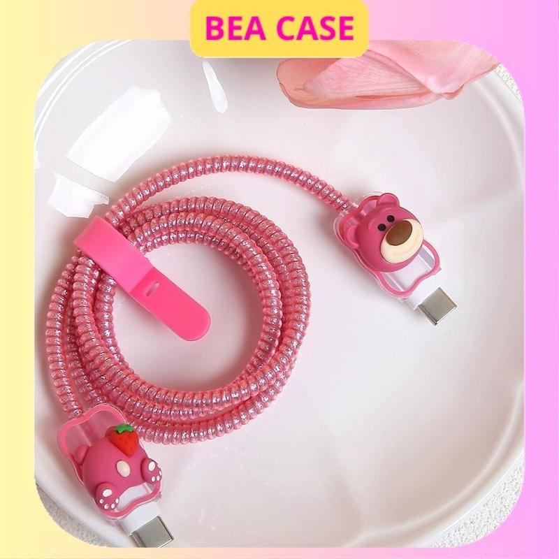 [99 mẫu Bảo vệ Cáp Sạc] Phụ kiện bảo vệ cáp sạc, dây kim tuyến 1m4 cao cấp dùng cho Dòng Iphone 2 đầu Tyce C