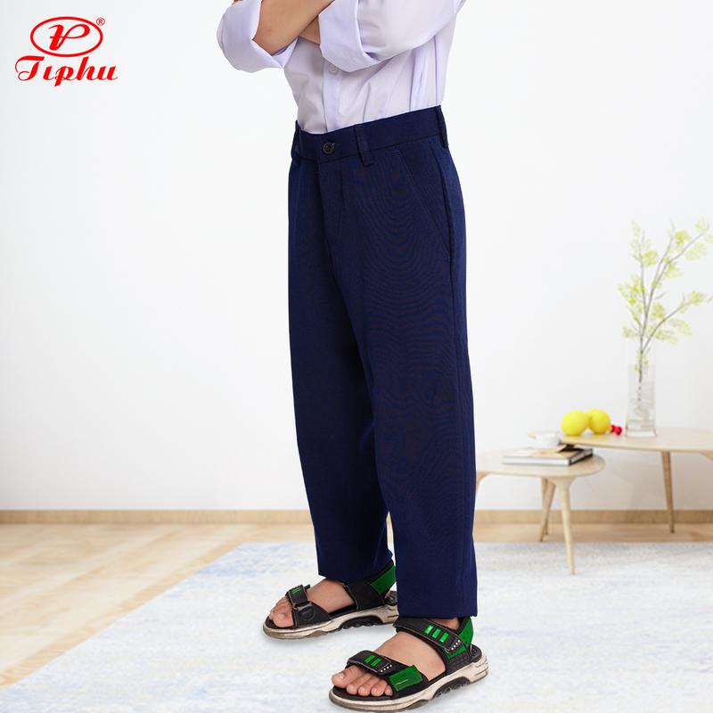 Quần tây âu màu xanh đen cho bé trai, đồng phục đi học cấp 1 và 2, ống xuông, dáng đứng, size từ 6 tuổi trở lên