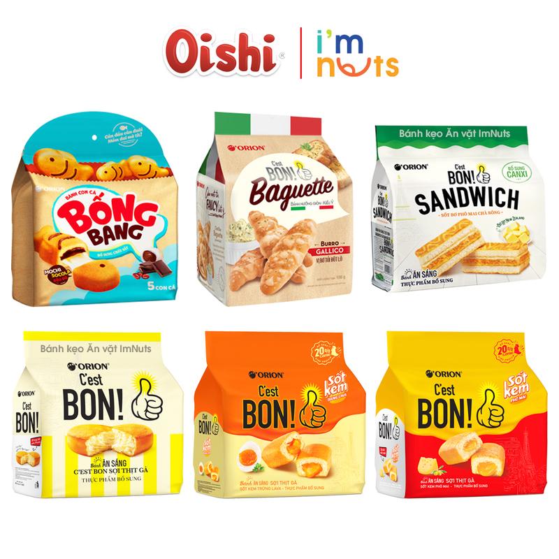 Bánh ăn sáng Cest Bon Orion đủ vị gói nhỏ tiện lợi